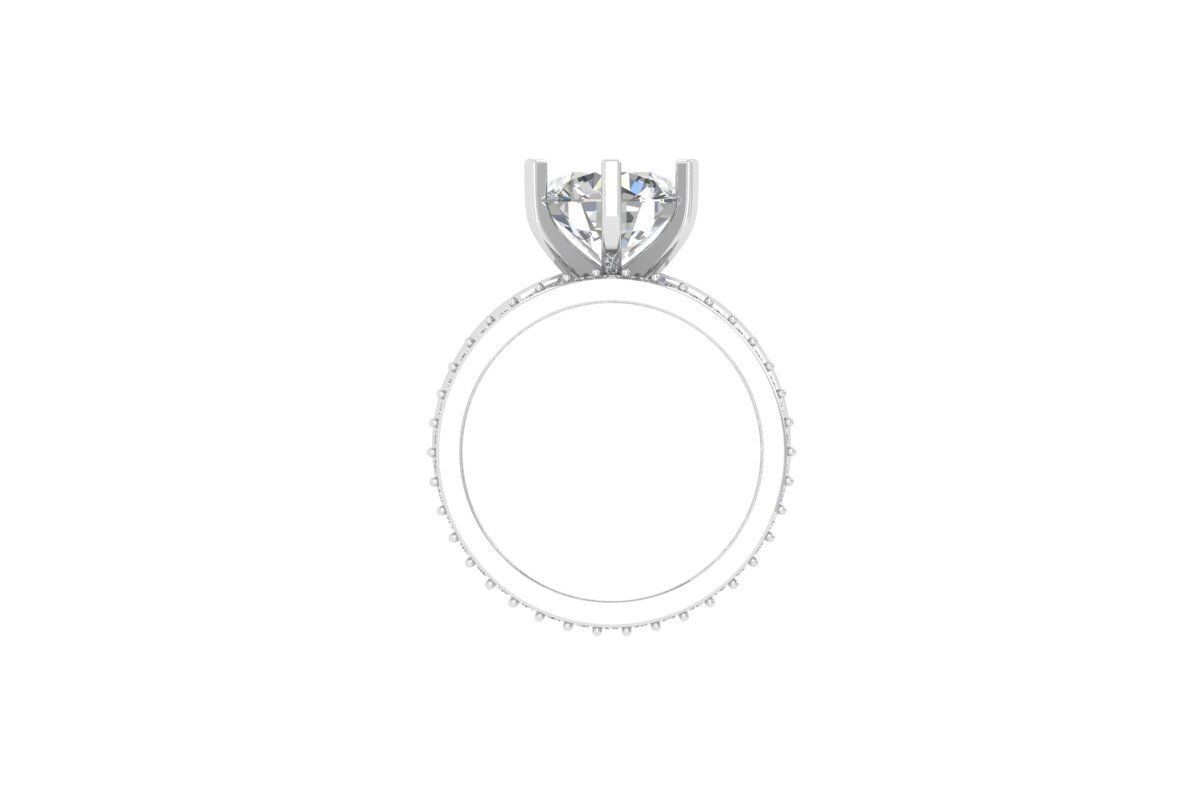 Solitaire Engagement Ring 3D print model_10