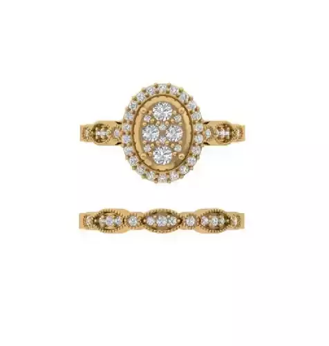 Solitair Ring Bridal Set