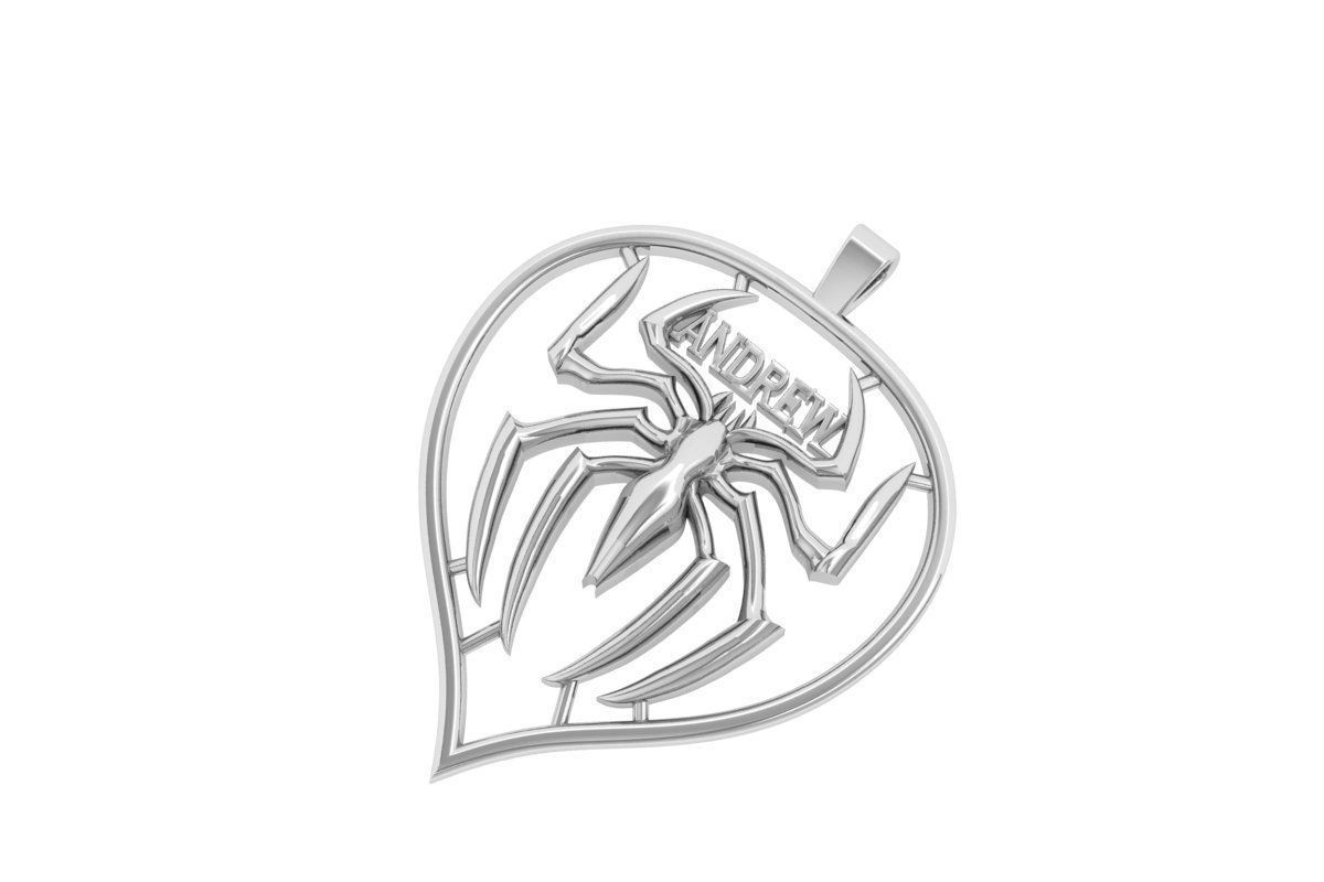 Spider Pandent 3D print model_7