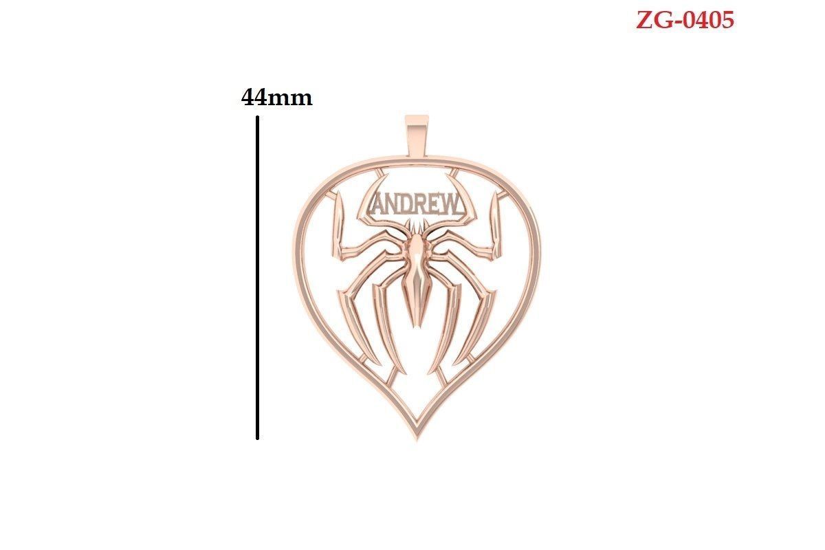 Spider Pandent 3D print model_4
