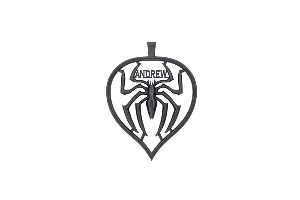 Spider Pandent 3D print model_0