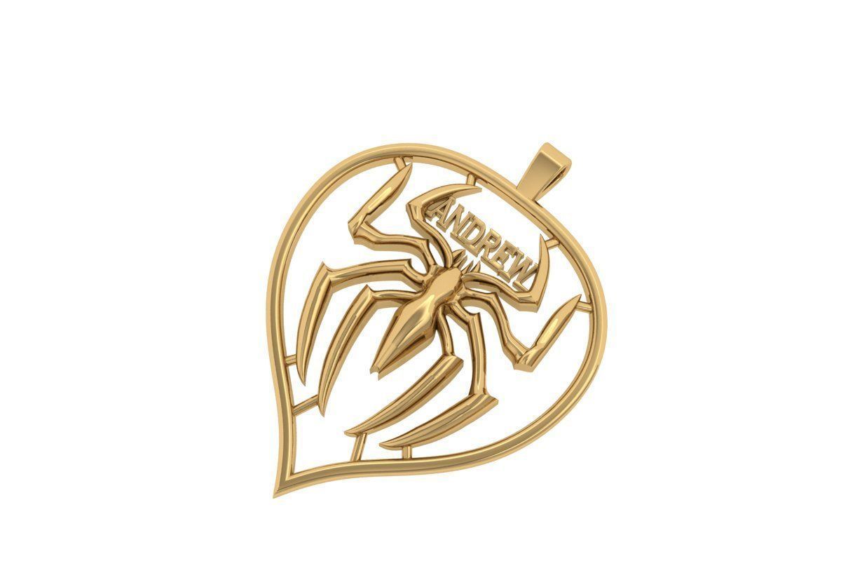 Spider Pandent 3D print model_1