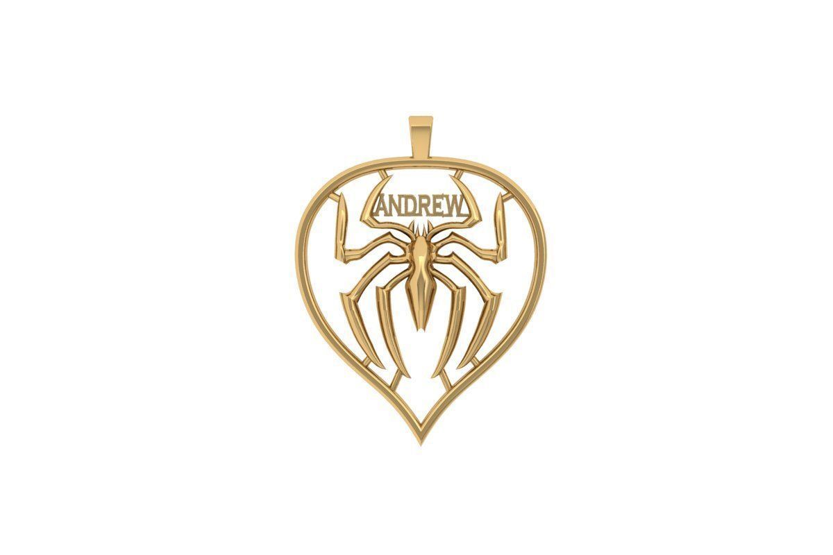 Spider Pandent 3D print model_2