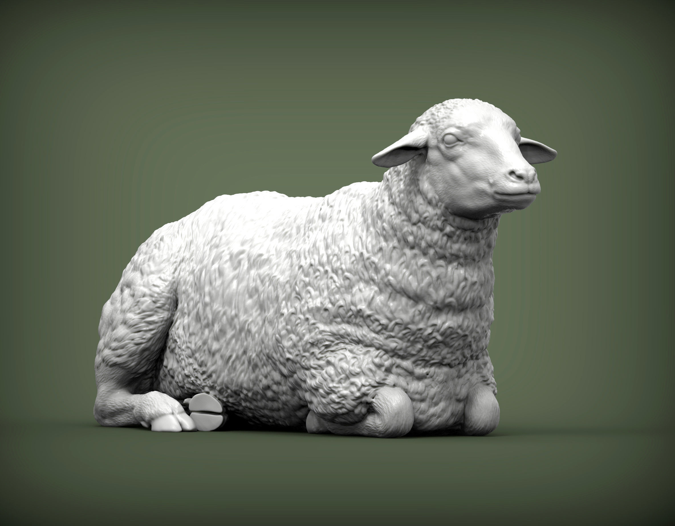 Sheep lies 3D print model_2