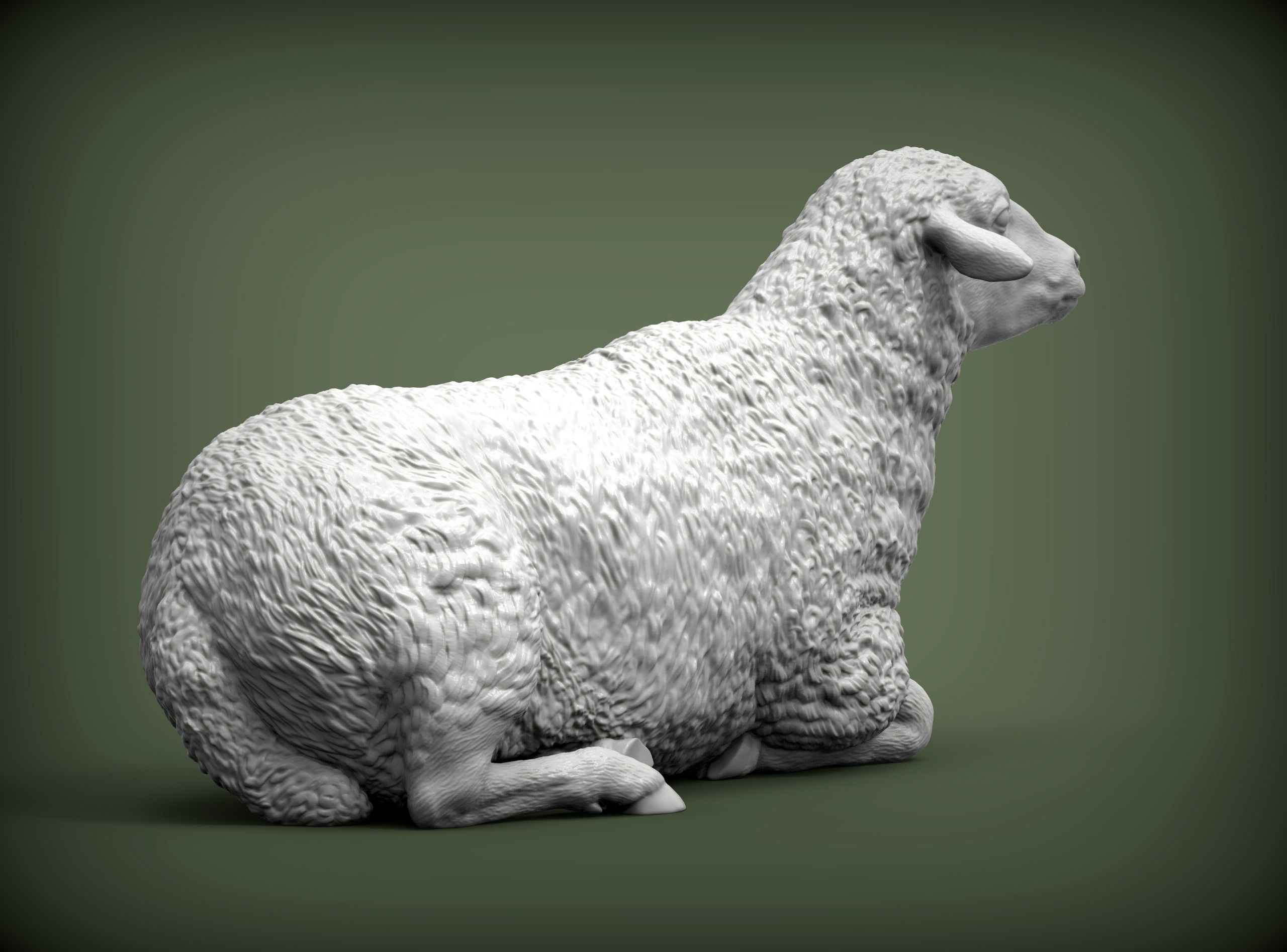 Sheep lies 3D print model_5