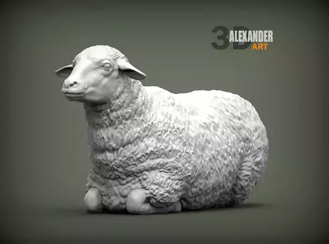 Sheep lies 3D print model