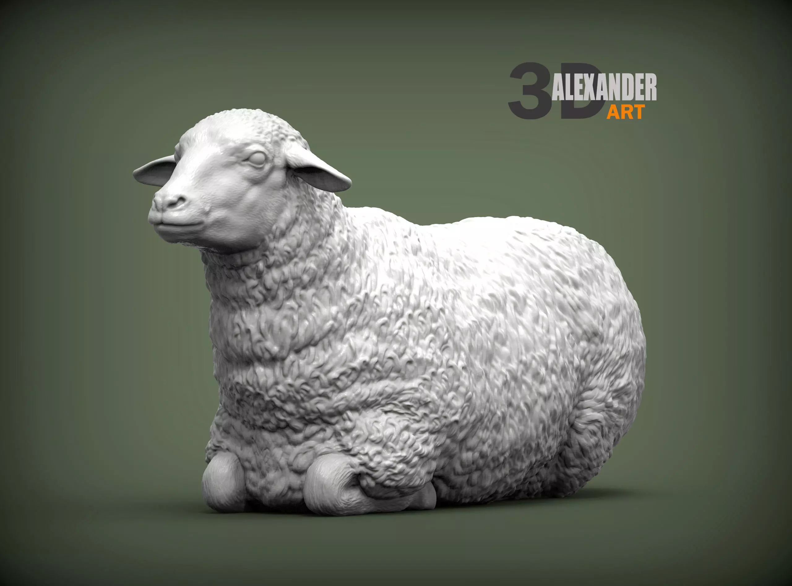 Sheep lies 3D print model_0