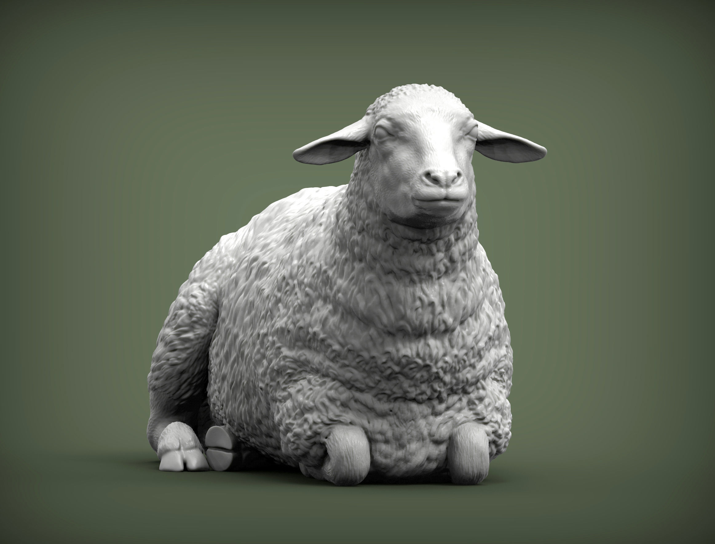 Sheep lies 3D print model_4