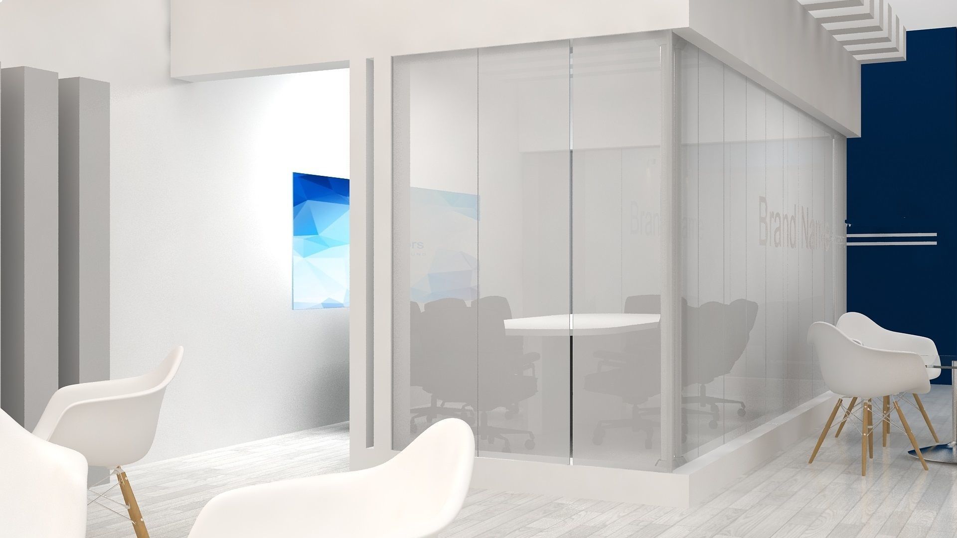 Exhibition booth Low-poly 3D model_15