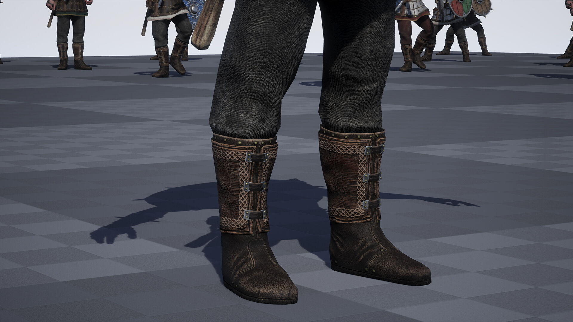 Vikings set Celtic Warrior 2 Low-poly 3D model_15