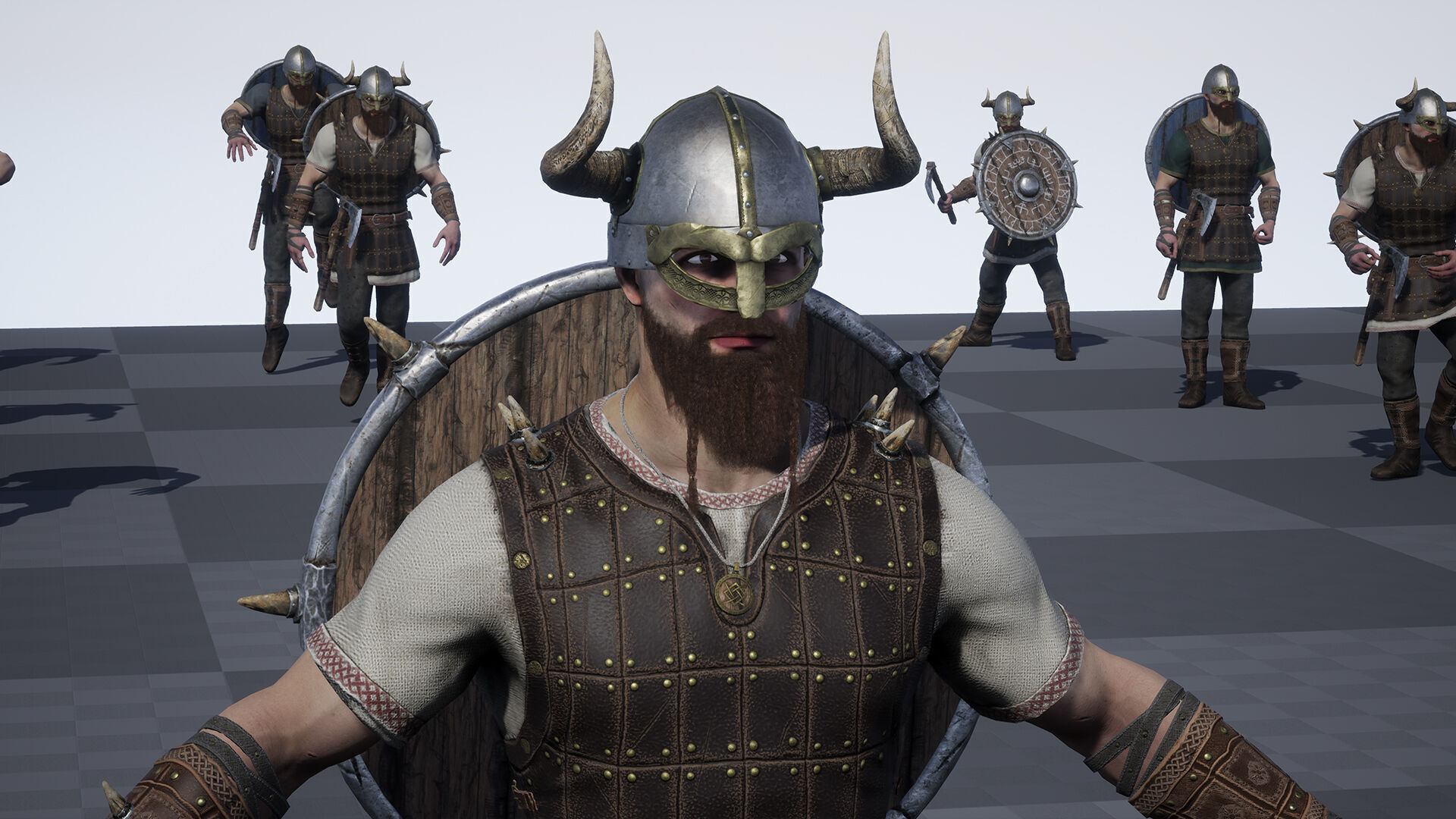 Vikings set Celtic Warrior 2 Low-poly 3D model_17