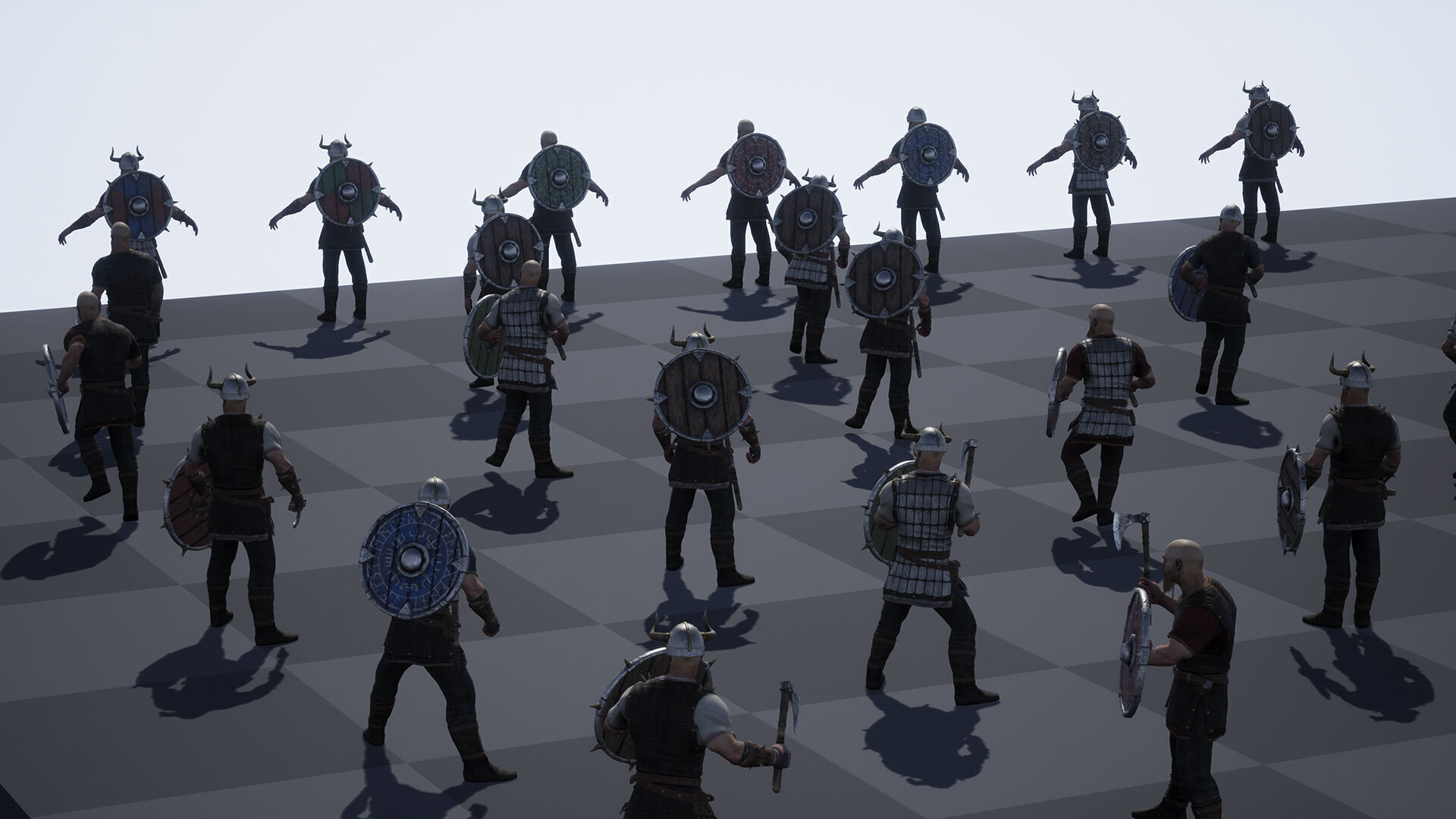 Vikings set Celtic Warrior 2 Low-poly 3D model_19