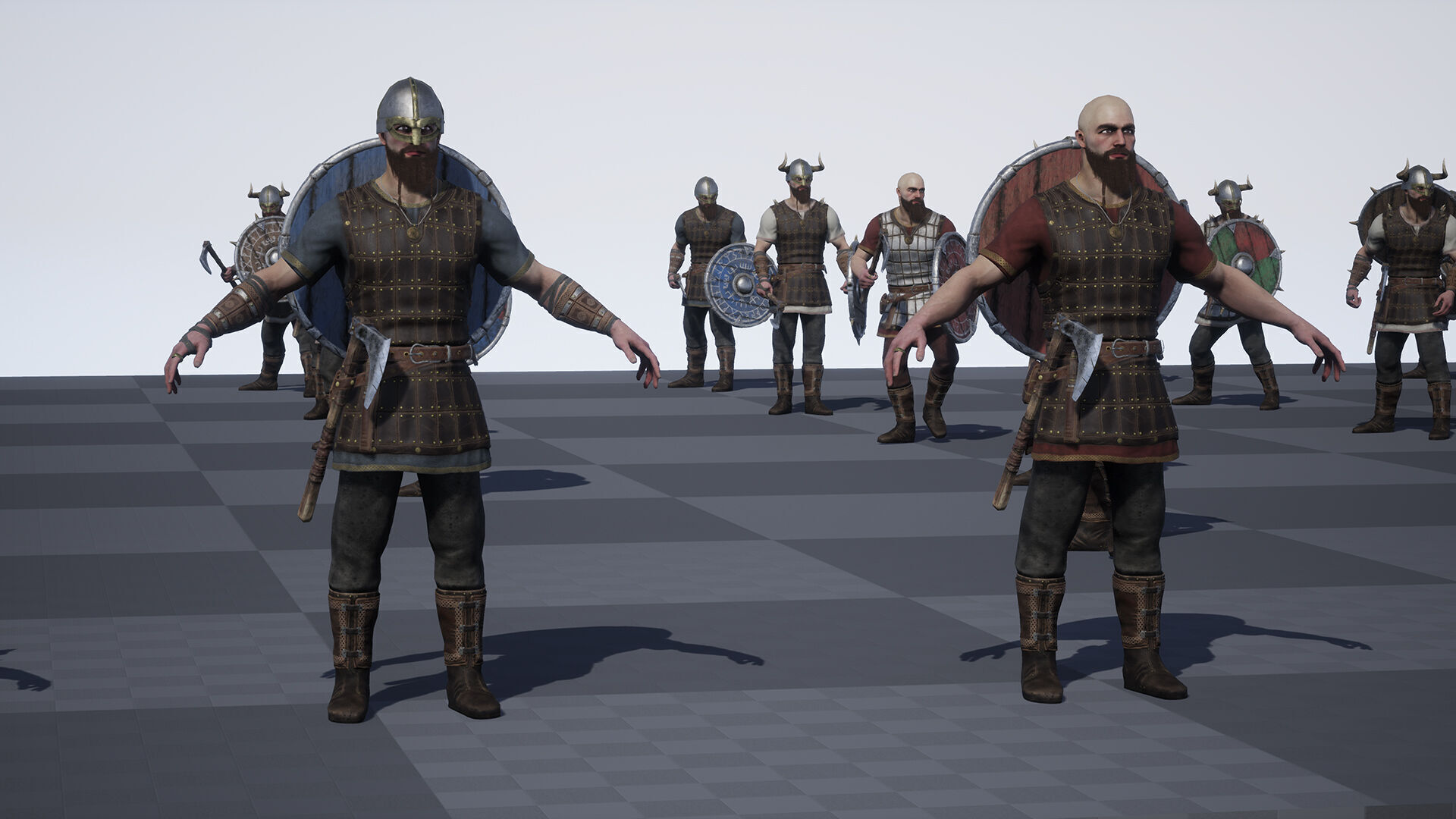 Vikings set Celtic Warrior 2 Low-poly 3D model_23
