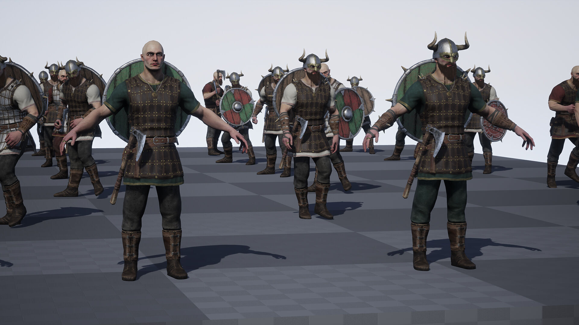 Vikings set Celtic Warrior 2 Low-poly 3D model_22