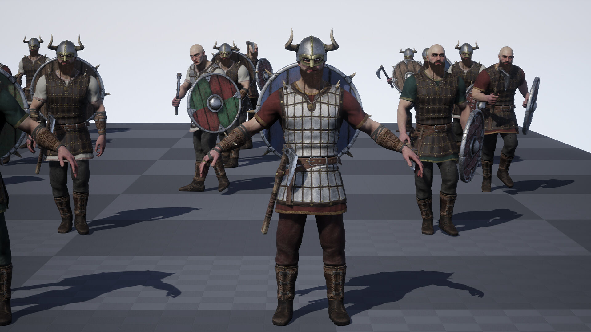 Vikings set Celtic Warrior 2 Low-poly 3D model_21