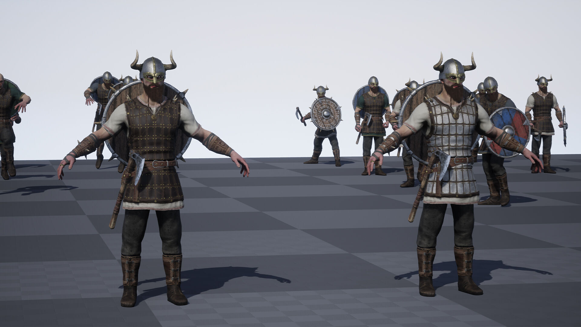 Vikings set Celtic Warrior 2 Low-poly 3D model_13