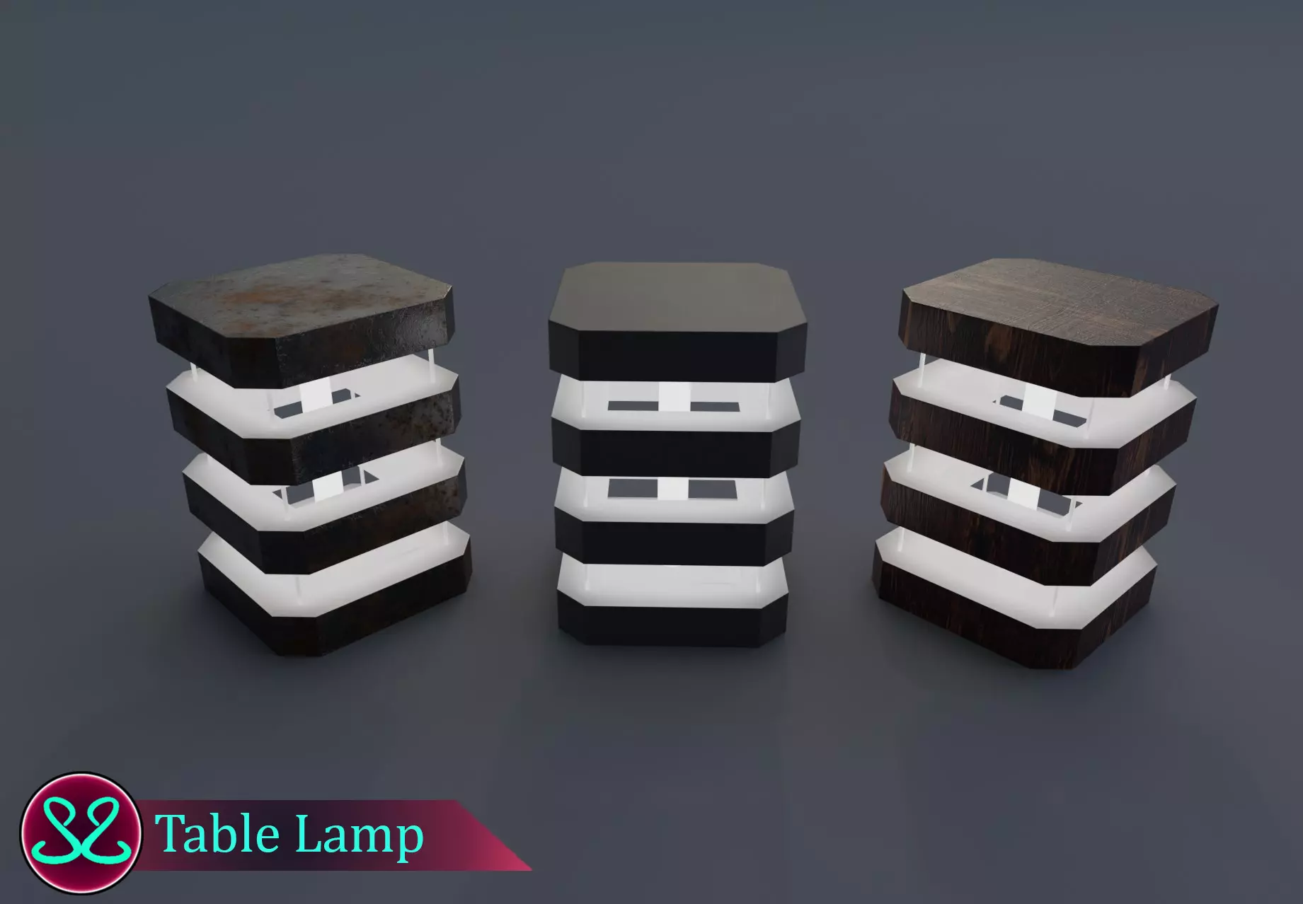 Awesome Table Lamps Table Lamp Pack Free low-poly 3D model