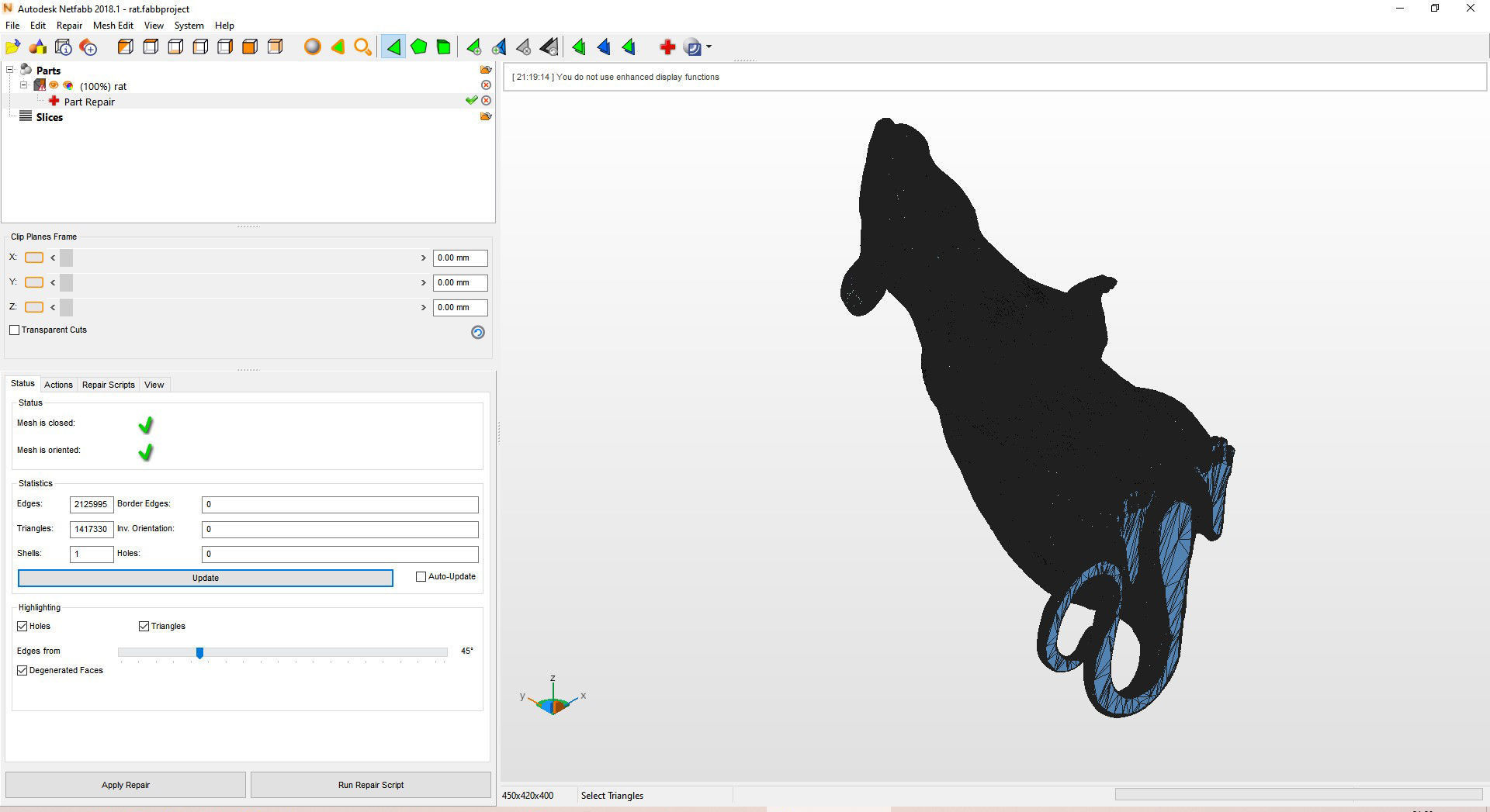 Rat on hind legs 3D print model_12