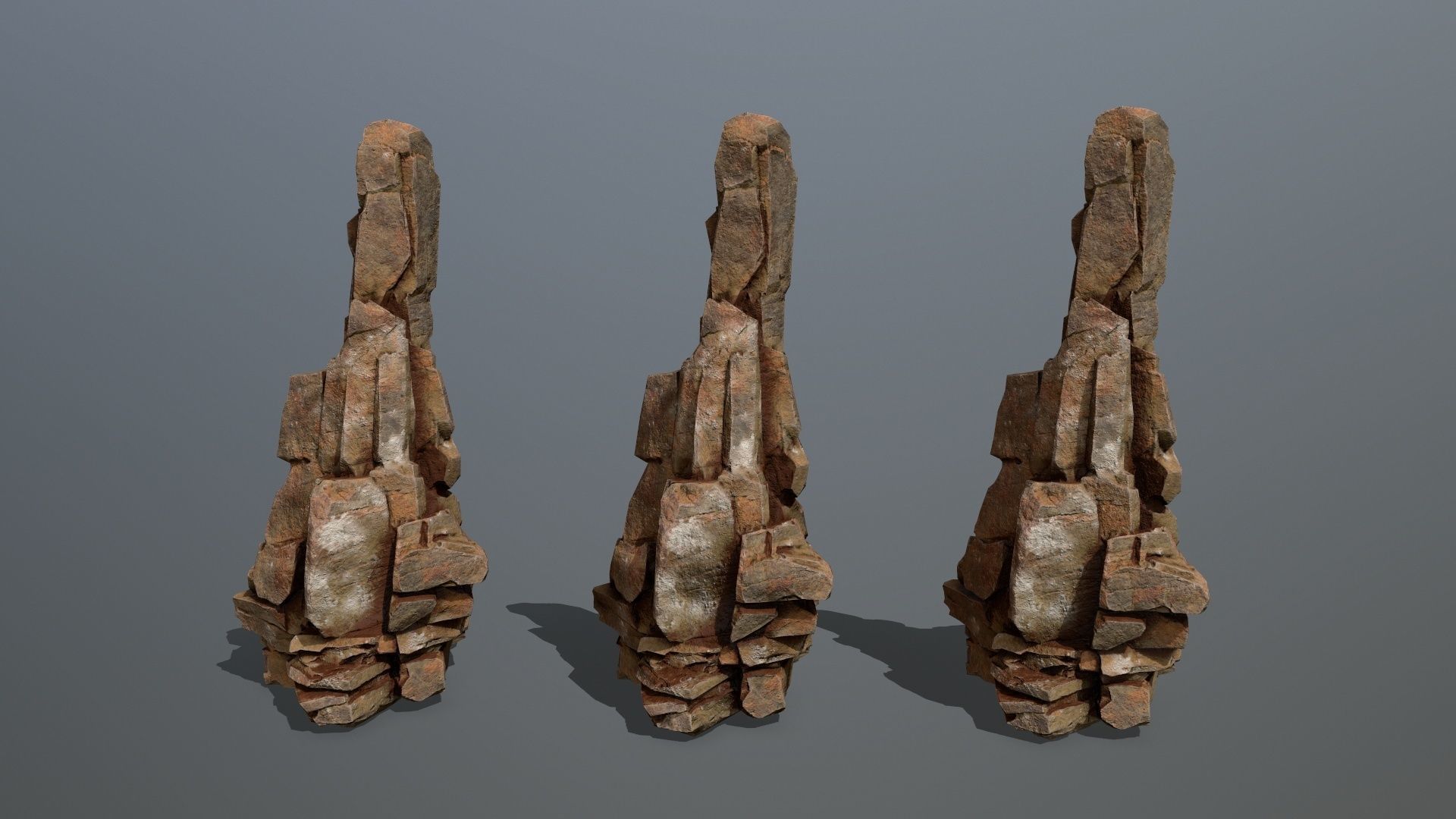 Desert Rocks Low-poly 3D model_17