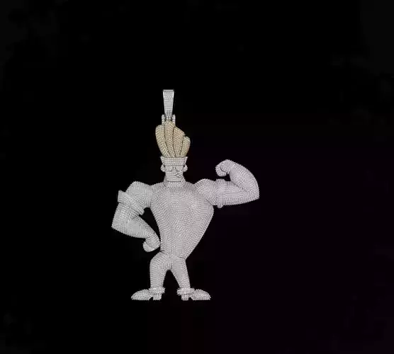 Johnny Bravo Pandent 3D print model