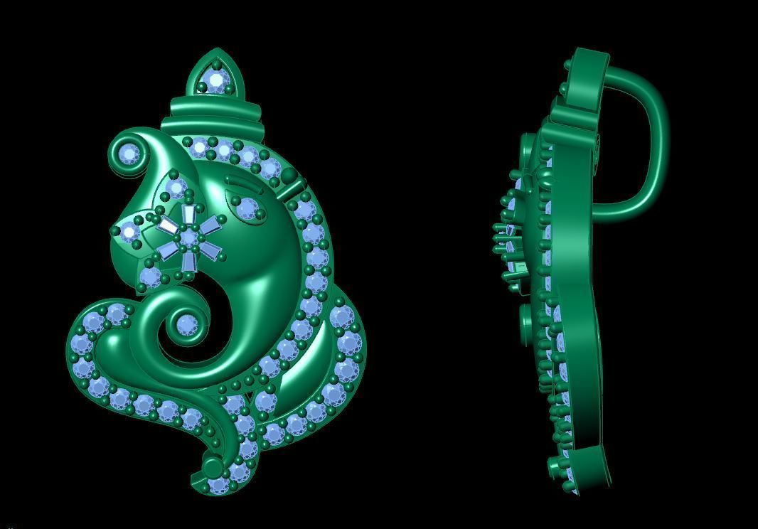 Ganpati Pandent 3D print model_7