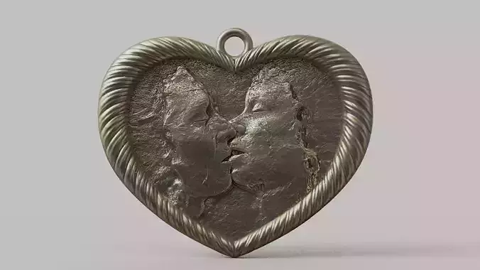 Kissing Couple pendant