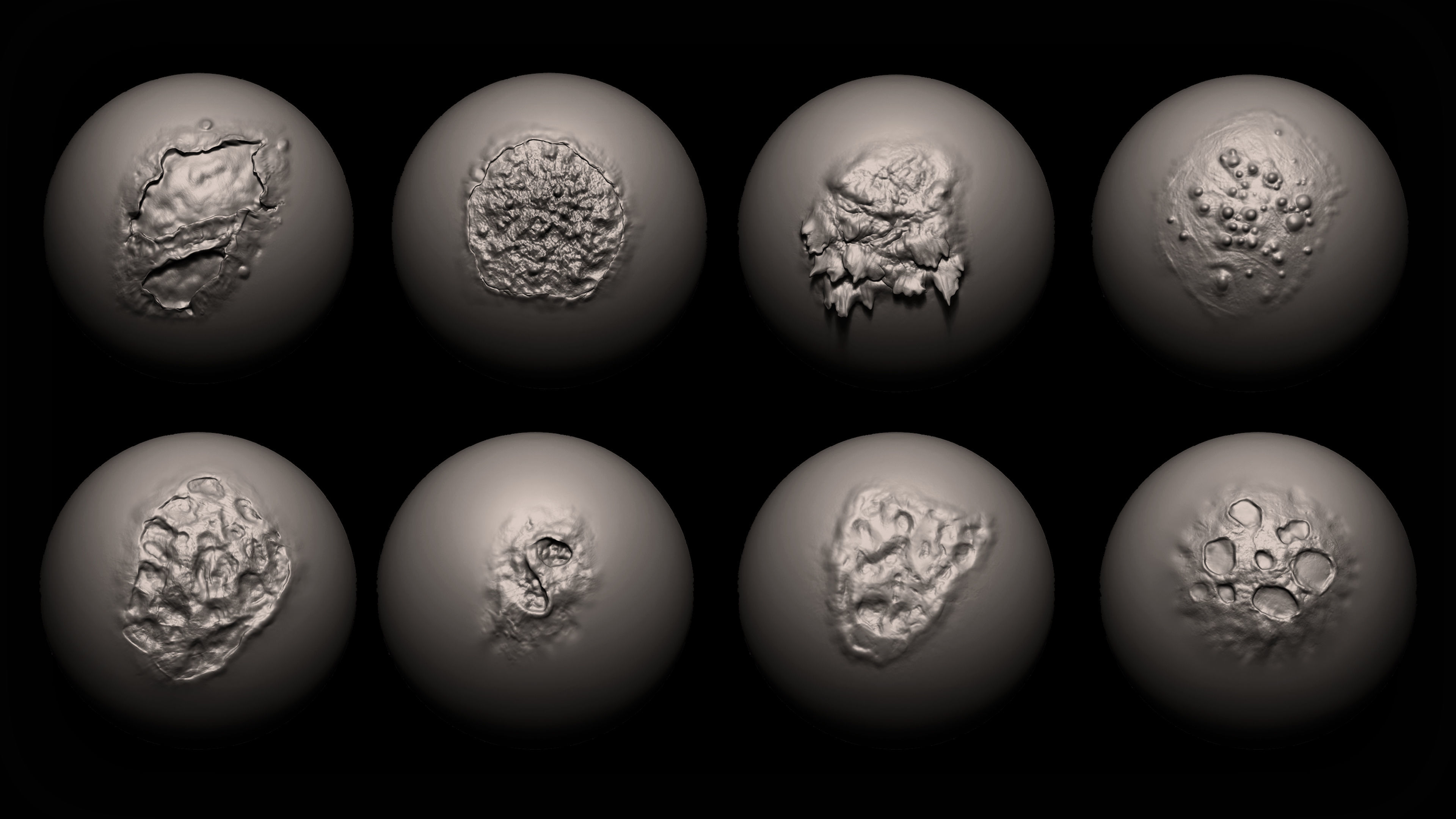 Zbrush and Blender Wounds Maker 100 Brushes Bundle 20 OFF Texture_8