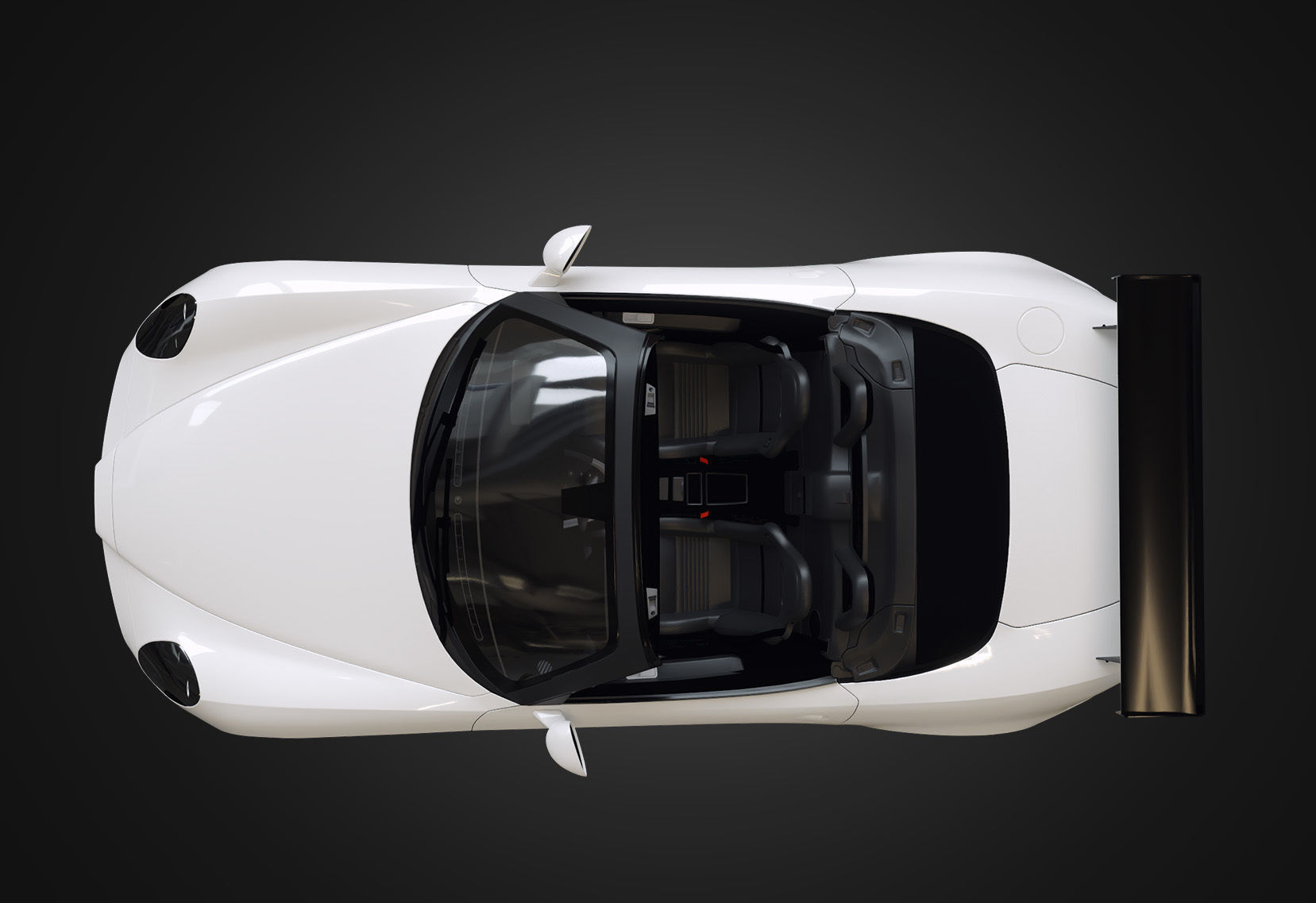 Alfa Romeo 8C SPIDER 2010 Low-poly 3D model_9