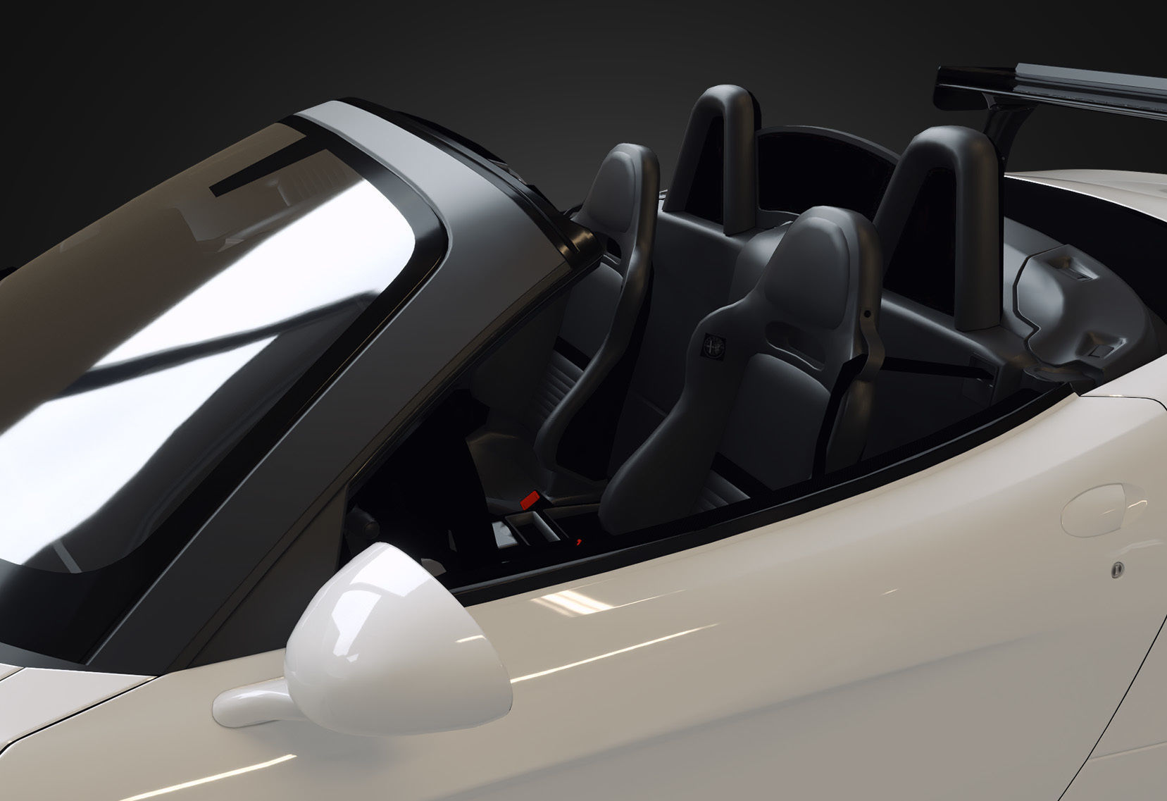 Alfa Romeo 8C SPIDER 2010 Low-poly 3D model_11