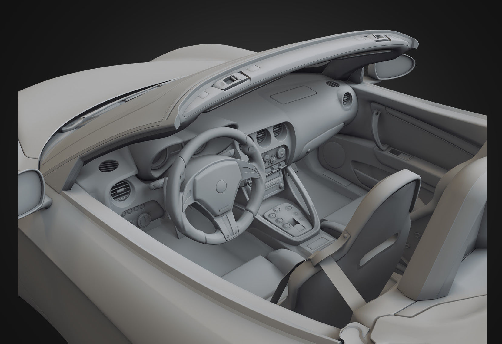 Alfa Romeo 8C SPIDER 2010 Low-poly 3D model_23