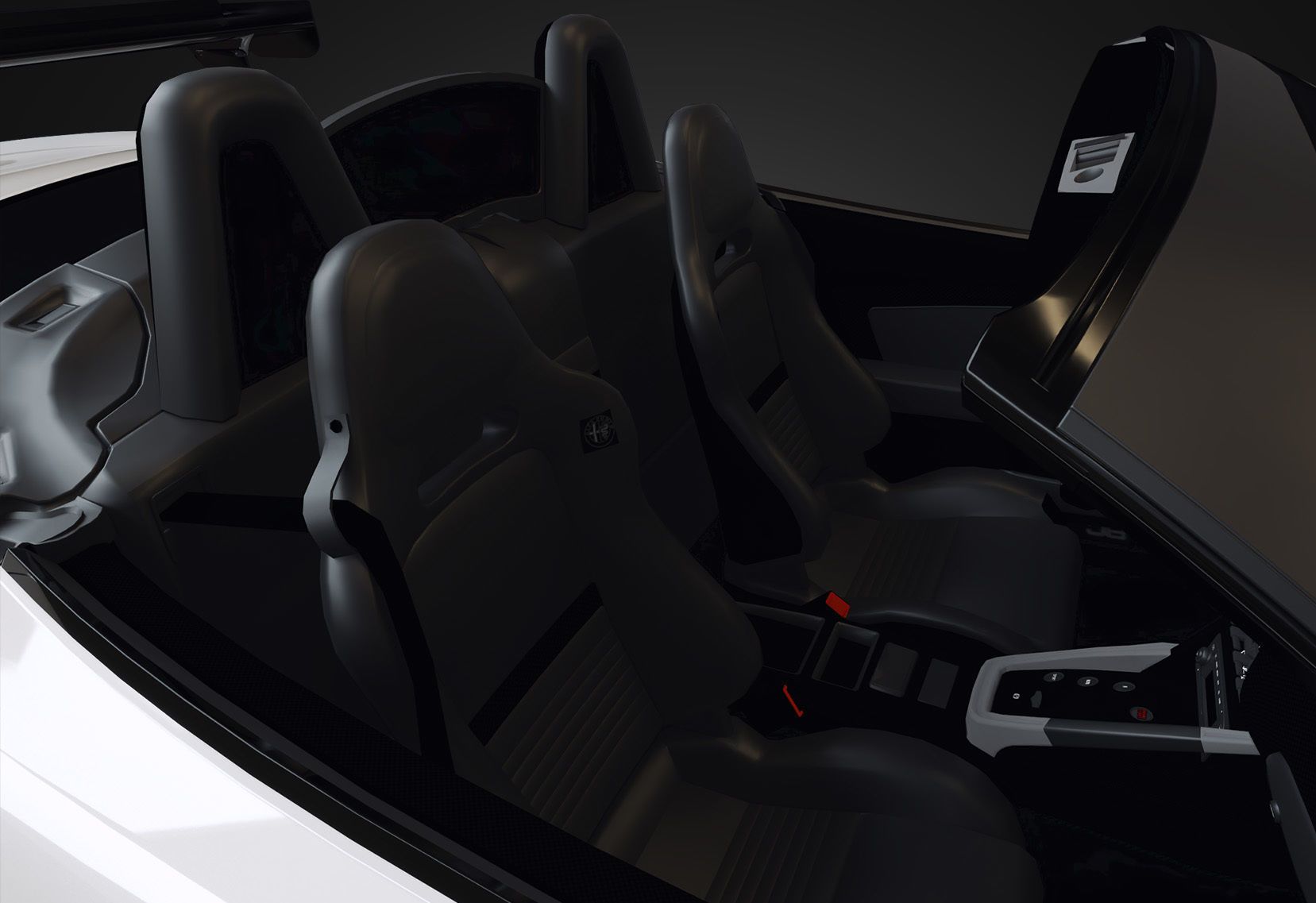 Alfa Romeo 8C SPIDER 2010 Low-poly 3D model_10