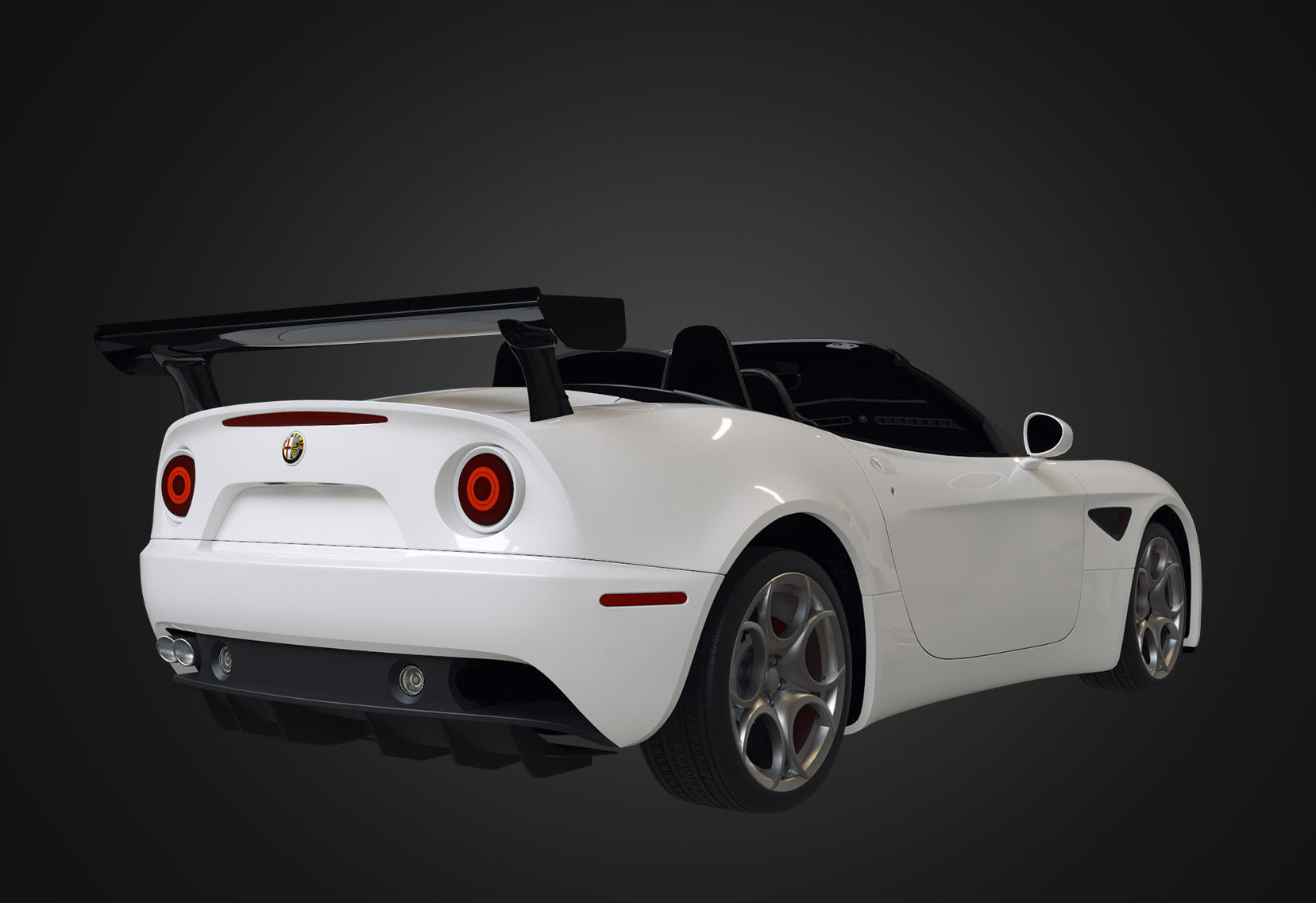 Alfa Romeo 8C SPIDER 2010 Low-poly 3D model_6