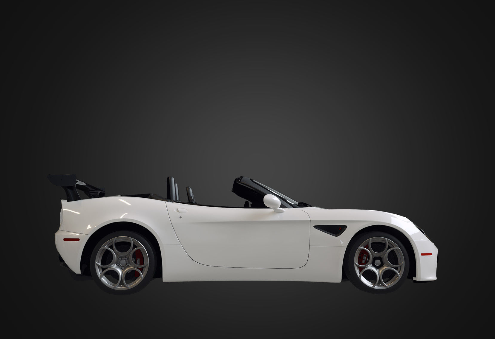 Alfa Romeo 8C SPIDER 2010 Low-poly 3D model_5