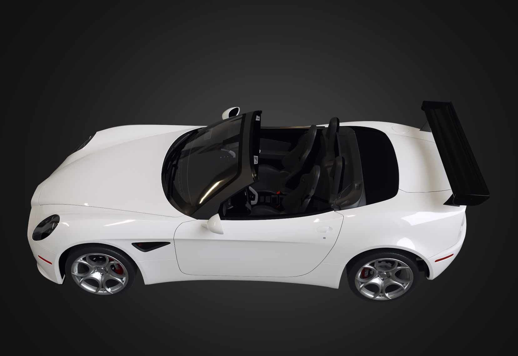 Alfa Romeo 8C SPIDER 2010 Low-poly 3D model_8