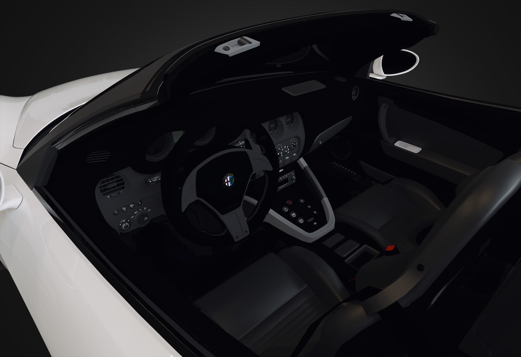 Alfa Romeo 8C SPIDER 2010 Low-poly 3D model_12