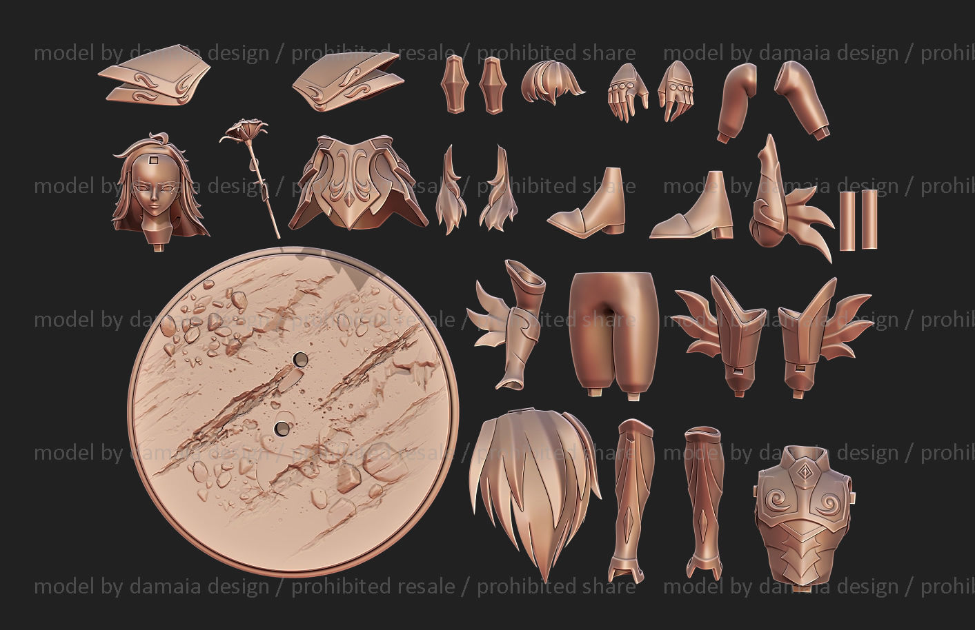 Saint Seiya Pisces Aphrodite 3D print model_2