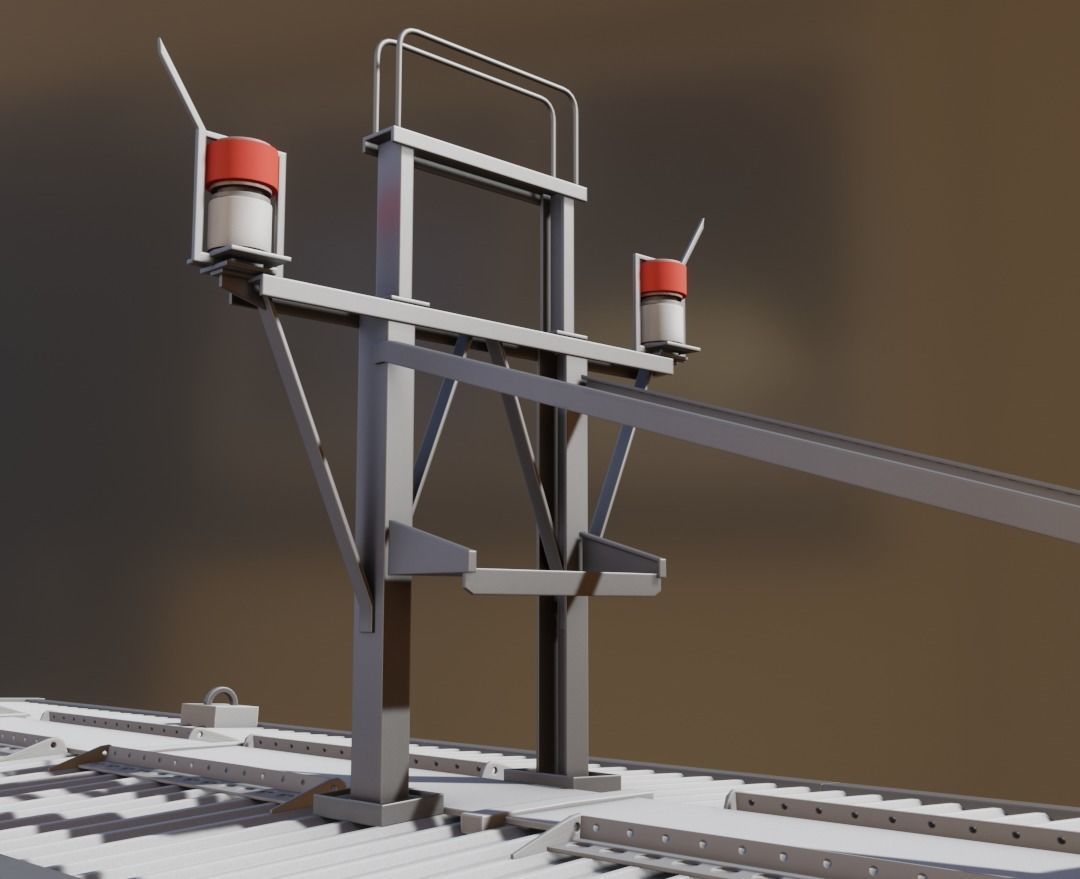 Low-Poly and Animated Wind Turbine 250m Low-poly 3D model_4