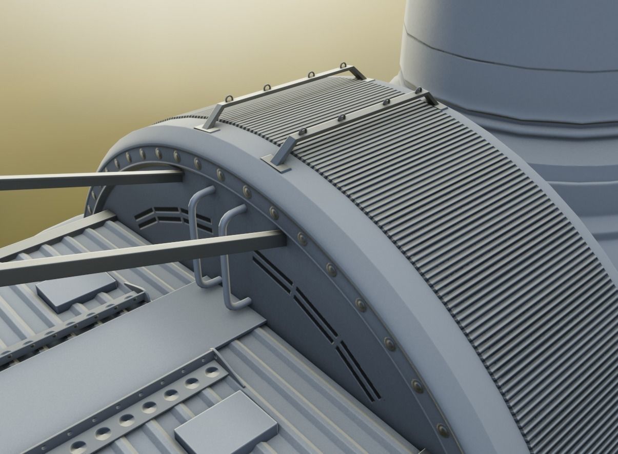 Low-Poly and Animated Wind Turbine 250m Low-poly 3D model_2