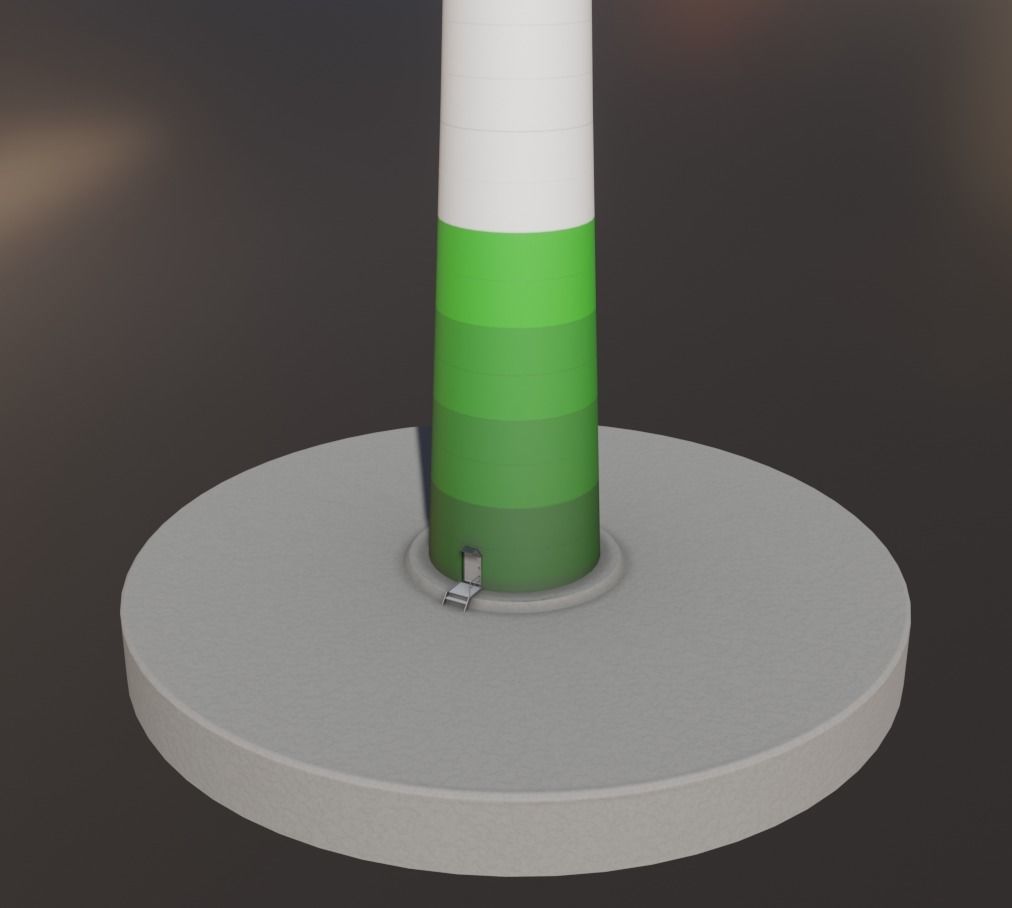 Low-Poly and Animated Wind Turbine 250m Low-poly 3D model_27