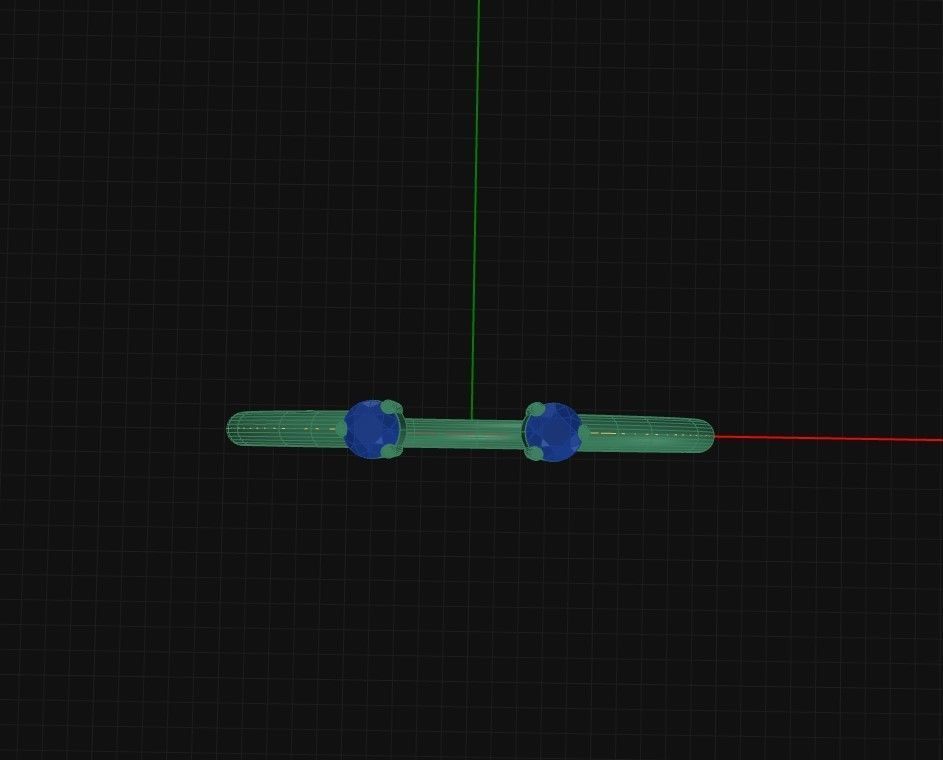 Two Stone Round Open Diamond Minimalist Round Zircon Band 3D 3D print model_2