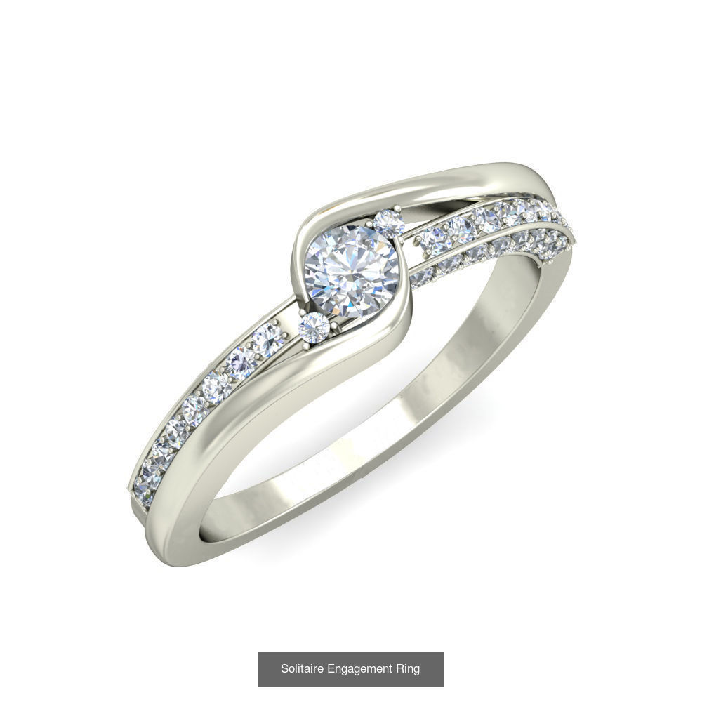  Solitaire Ring Designs 3D Model Collection_8