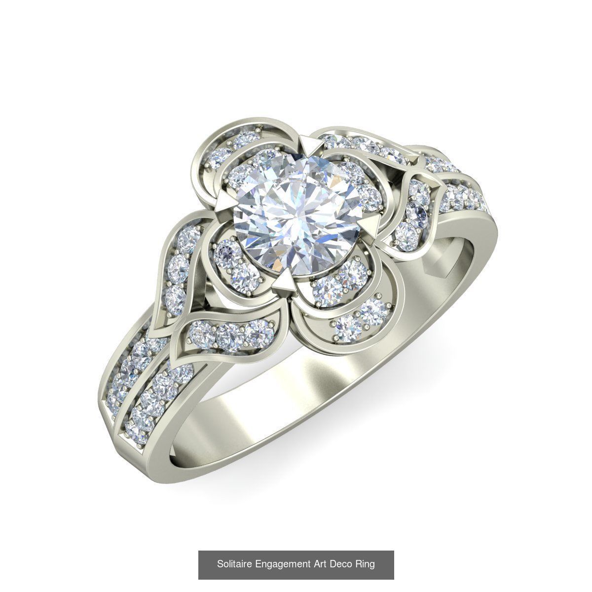  Solitaire Ring Designs 3D Model Collection_38