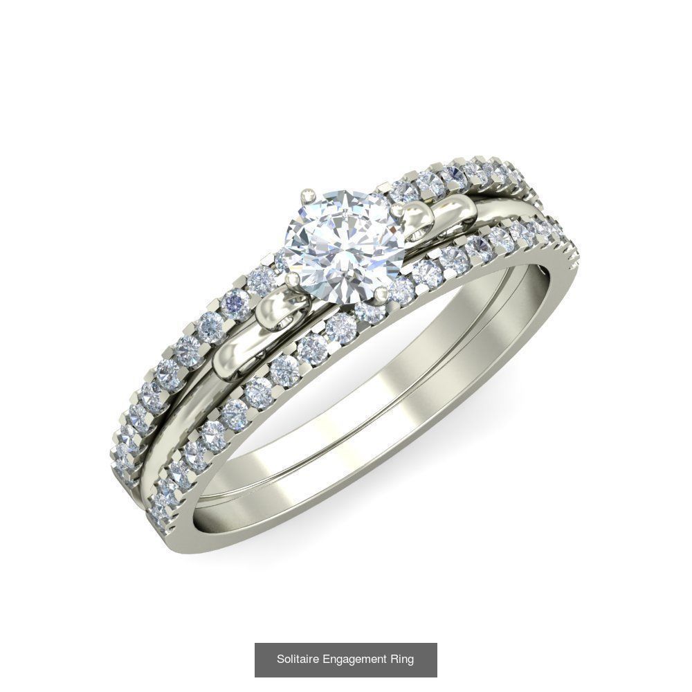  Solitaire Ring Designs 3D Model Collection_10