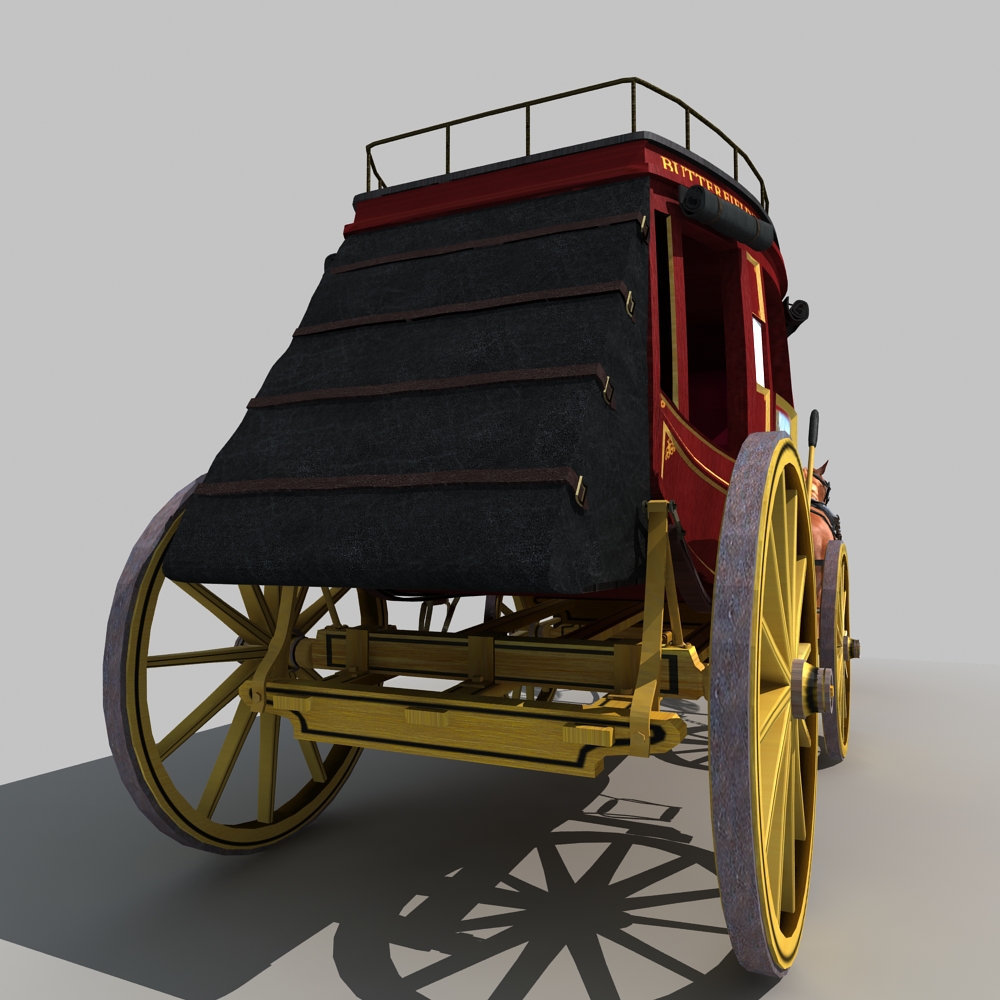 Horse and Carriage 01 3D model_12