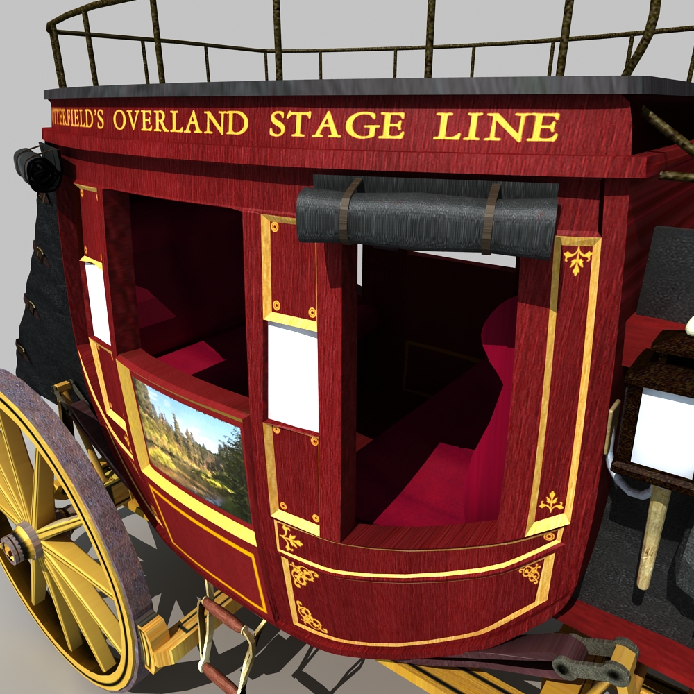 Horse and Carriage 01 3D model_10