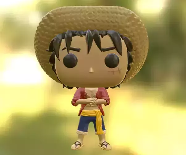 Funko Luffy - One Piece 3D print model Funko Luffy - One Piece 3D print model