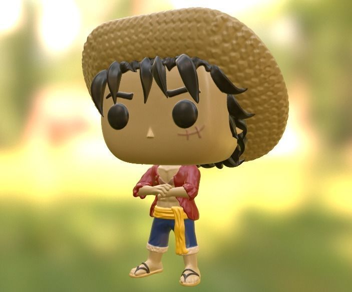 Funko Luffy - One Piece 3D print model_1