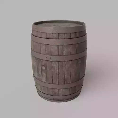 Wooden Barrel Vine Whiskey Gameready Low-poly 3D model