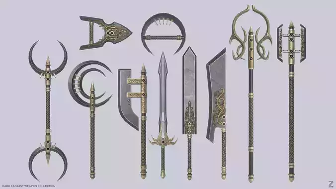 Dark fantasy weapon collection 