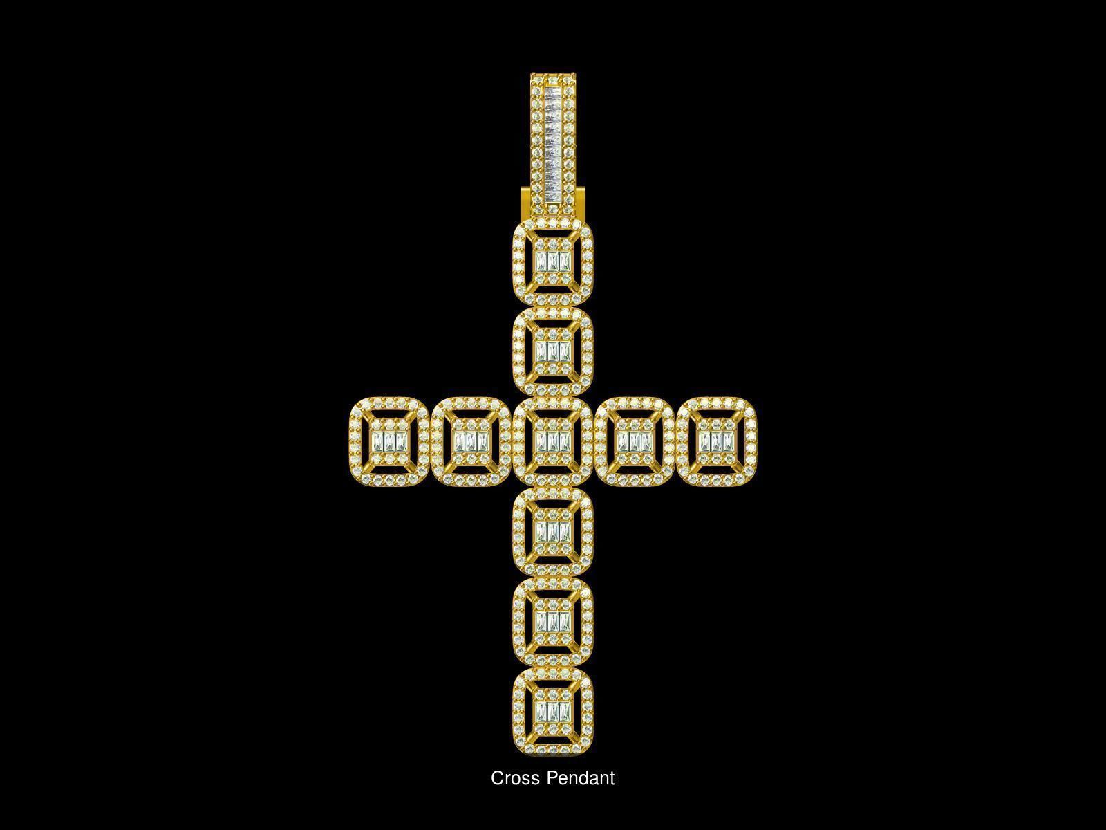 Cross Pendant Collaction 3D Model Collection_7